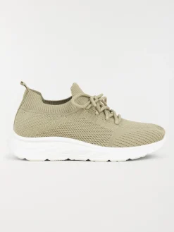 Baskets à lacets femme vert (36-41)