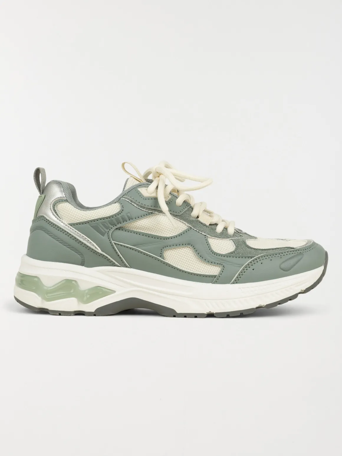 Baskets à lacets vertes femme (36-41)