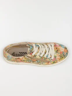 Baskets basses fleuries femme (37-42)