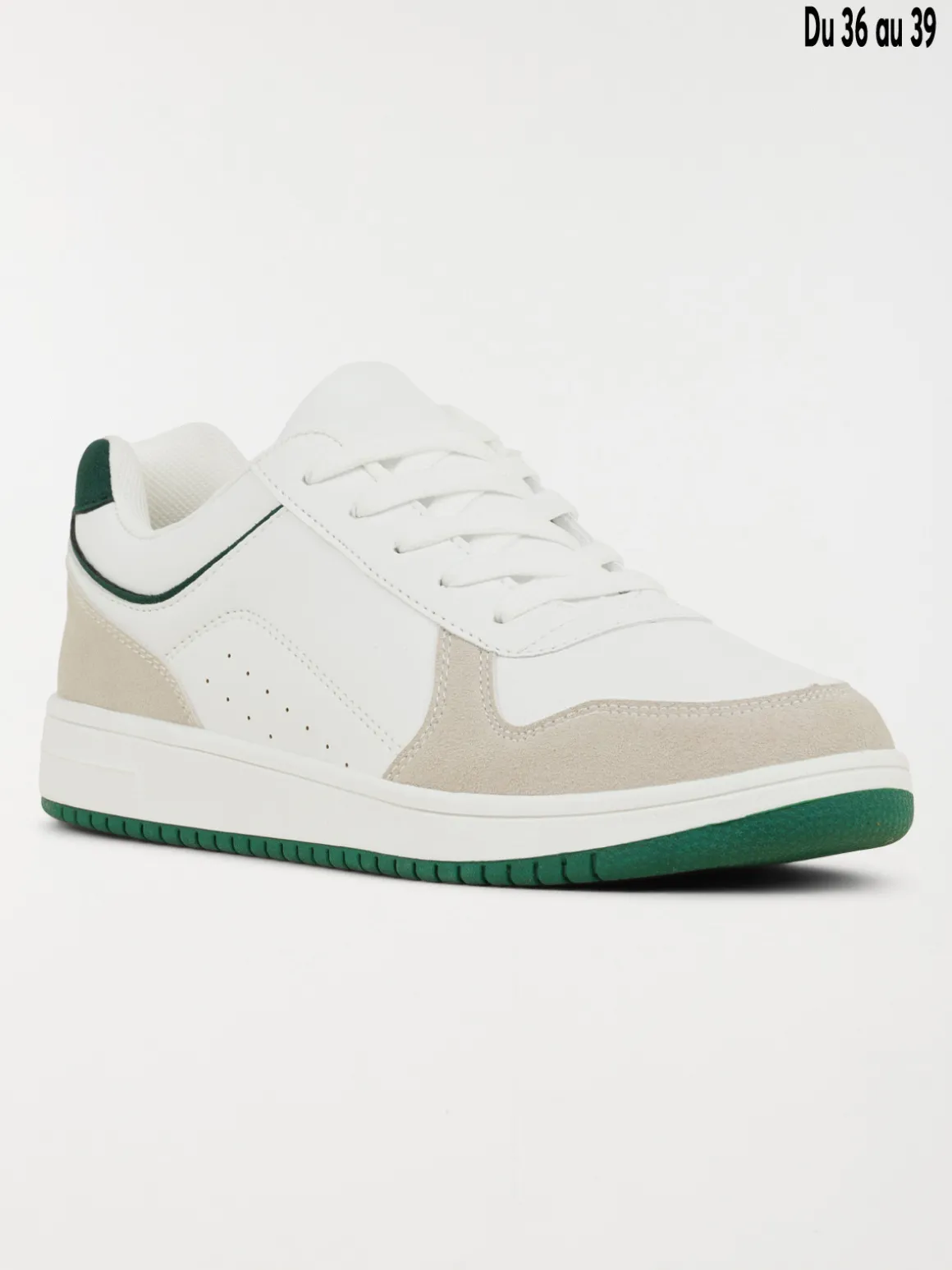 Baskets basses garçon blanc (31-39)