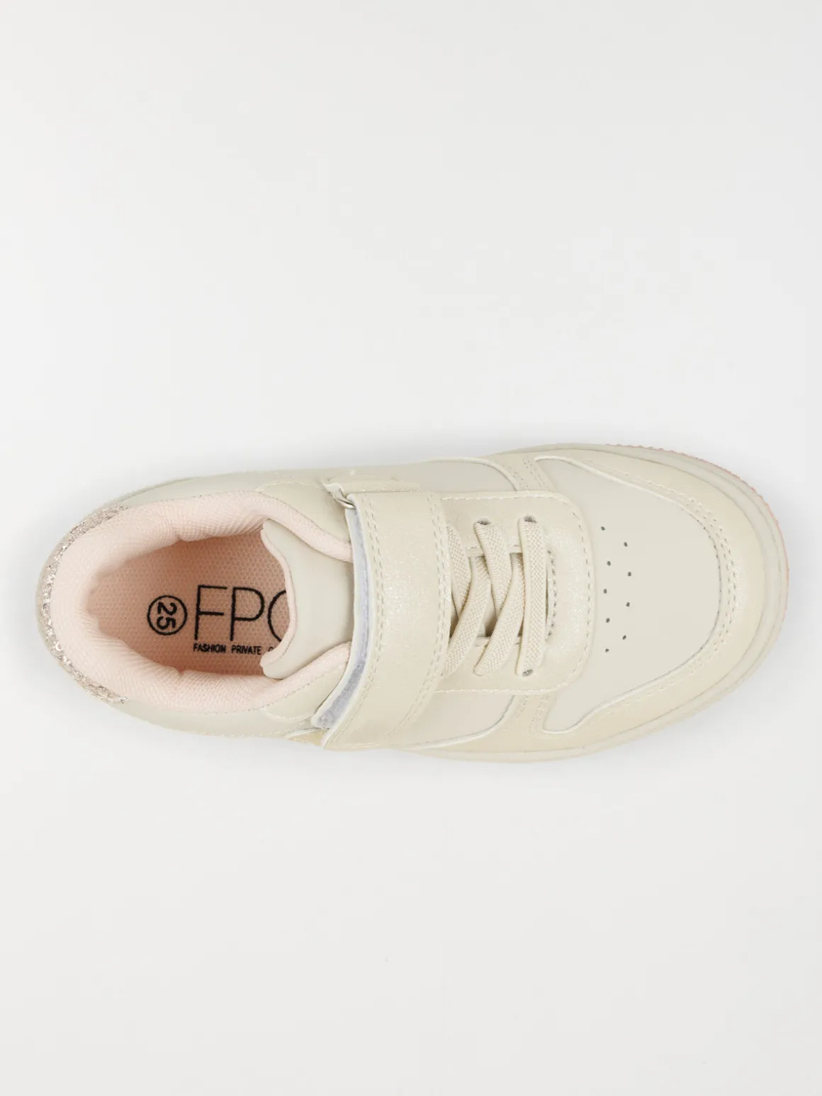 Baskets beiges coeur fille (24-30)
