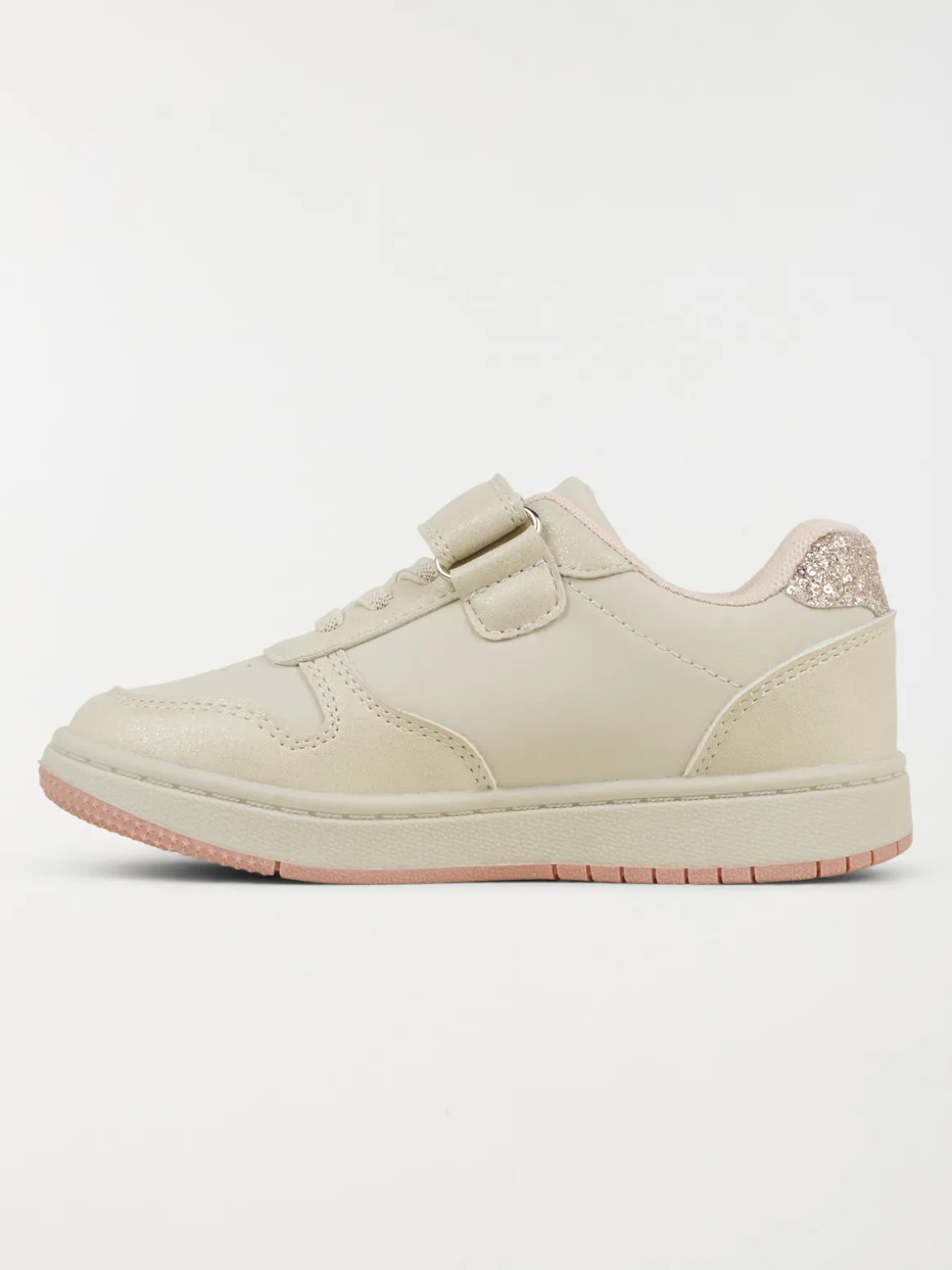 Baskets beiges coeur fille (24-30)
