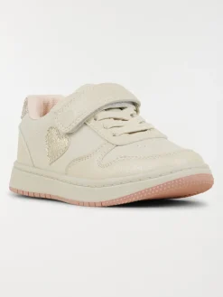 Baskets beiges coeur fille (24-30)