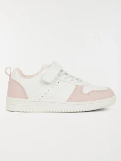 Baskets blanches et roses fille (24-30)