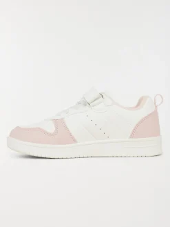 Baskets blanches et roses fille (24-30)