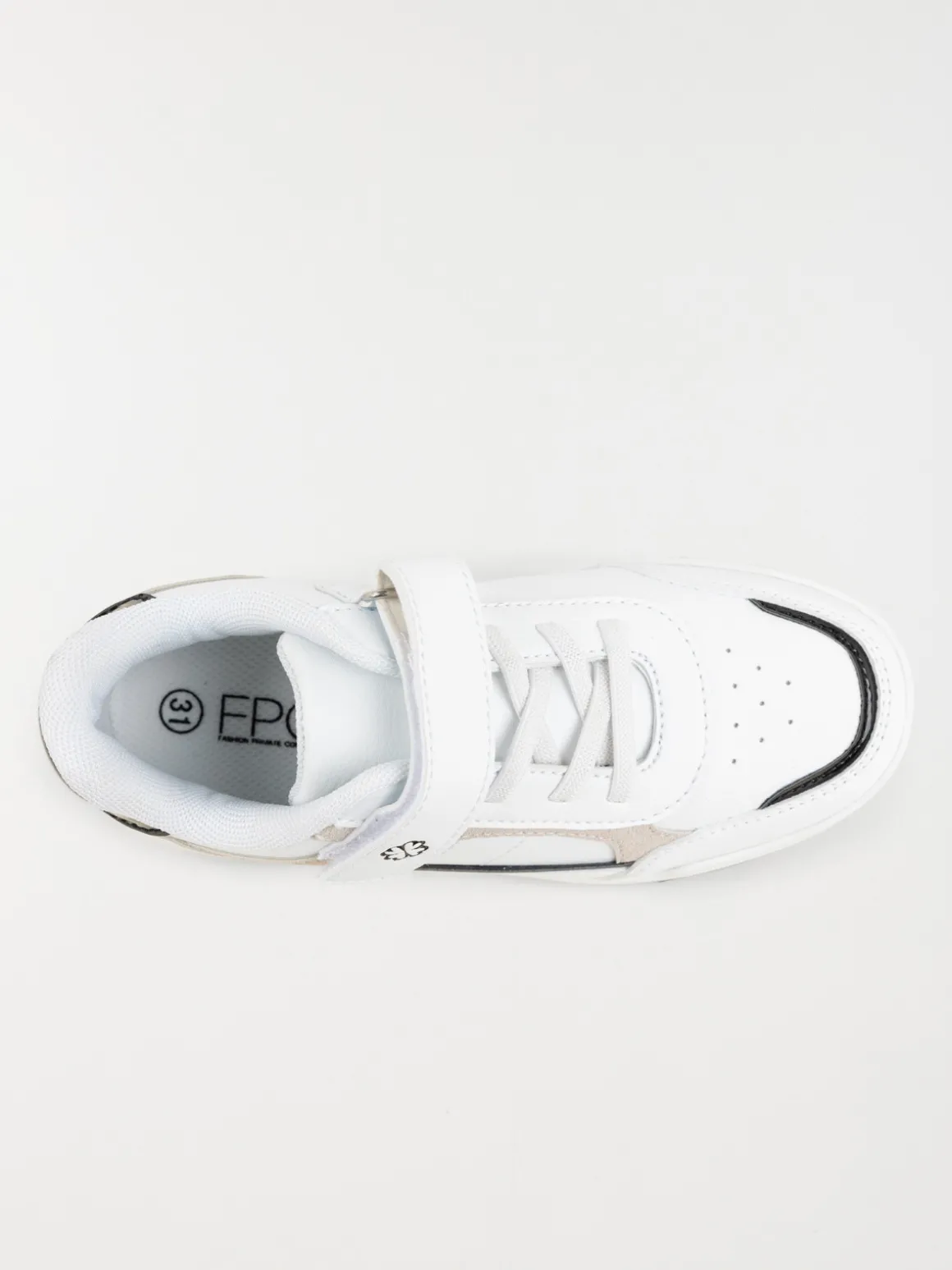 Baskets blanches fille scratch (31-35)