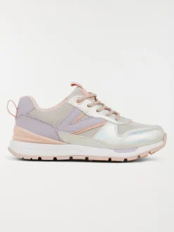 Baskets coloris argenté fille (31-36)