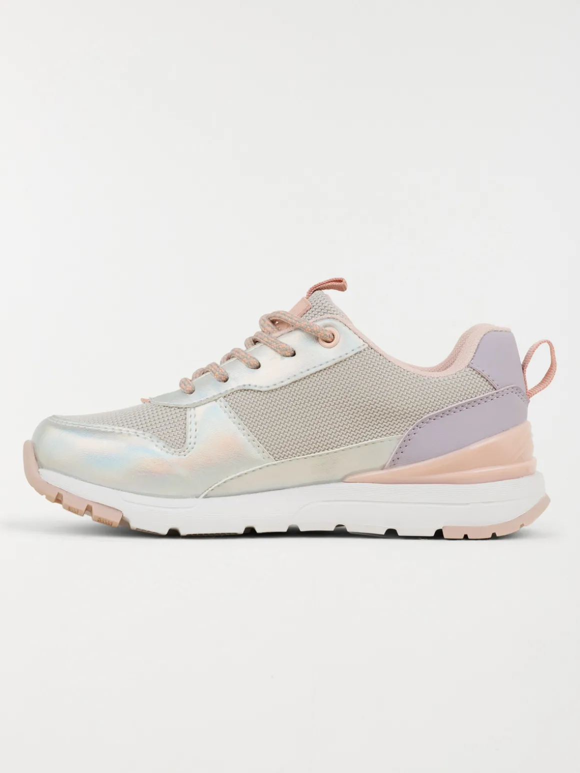 Baskets coloris argenté fille (31-36)