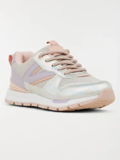 Baskets coloris argenté fille (31-36)