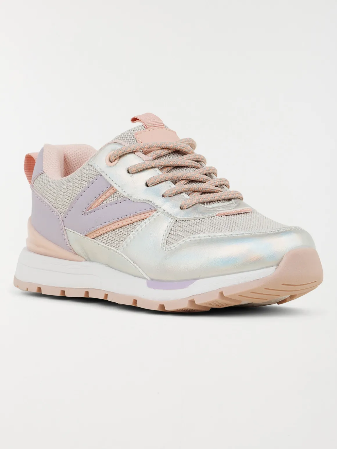 Baskets coloris argenté fille (31-36)