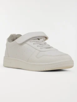 Baskets coloris blanc garçon (31-39)