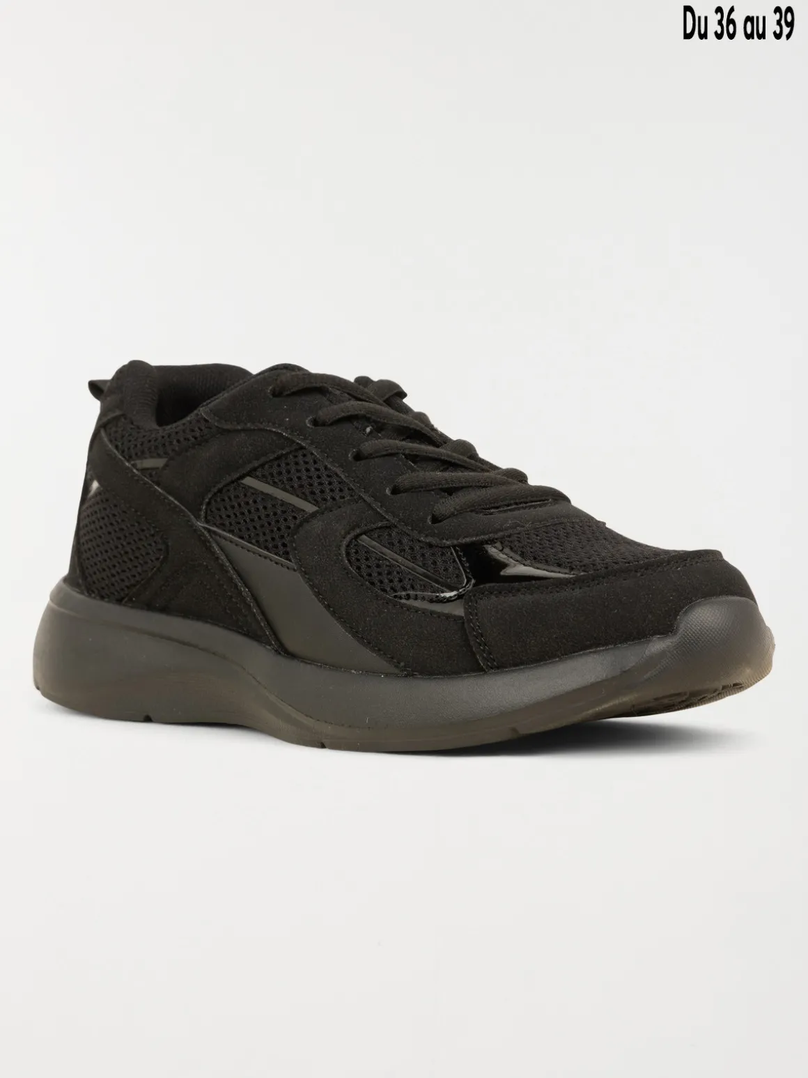 Baskets de sport noires garçon (31-38)