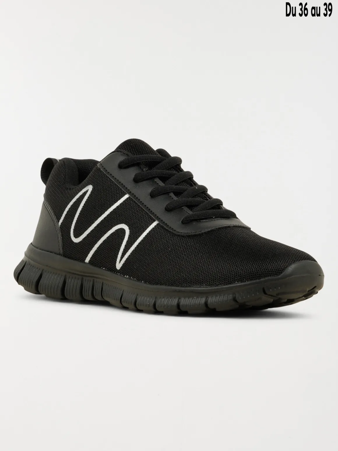 Baskets de sport noires garçon (31-39)