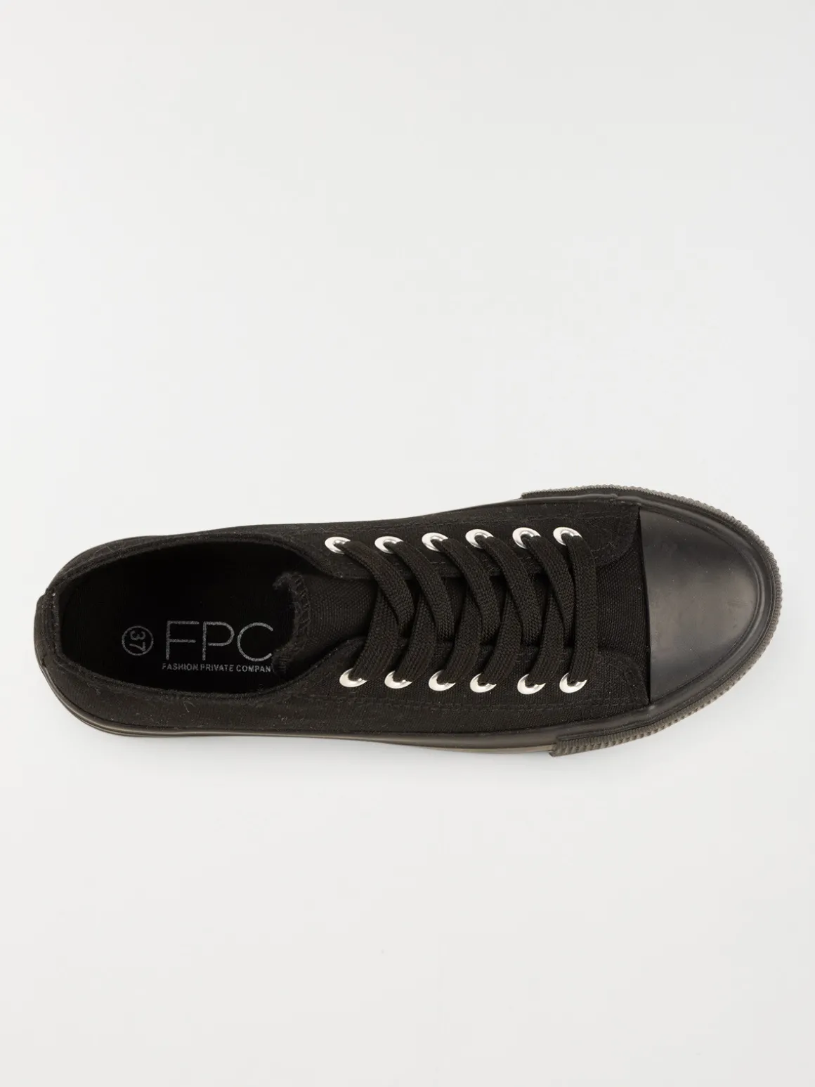 Baskets en toile noires femme (36-41)