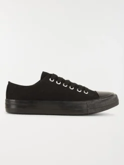 Baskets en toile noires femme (36-41)