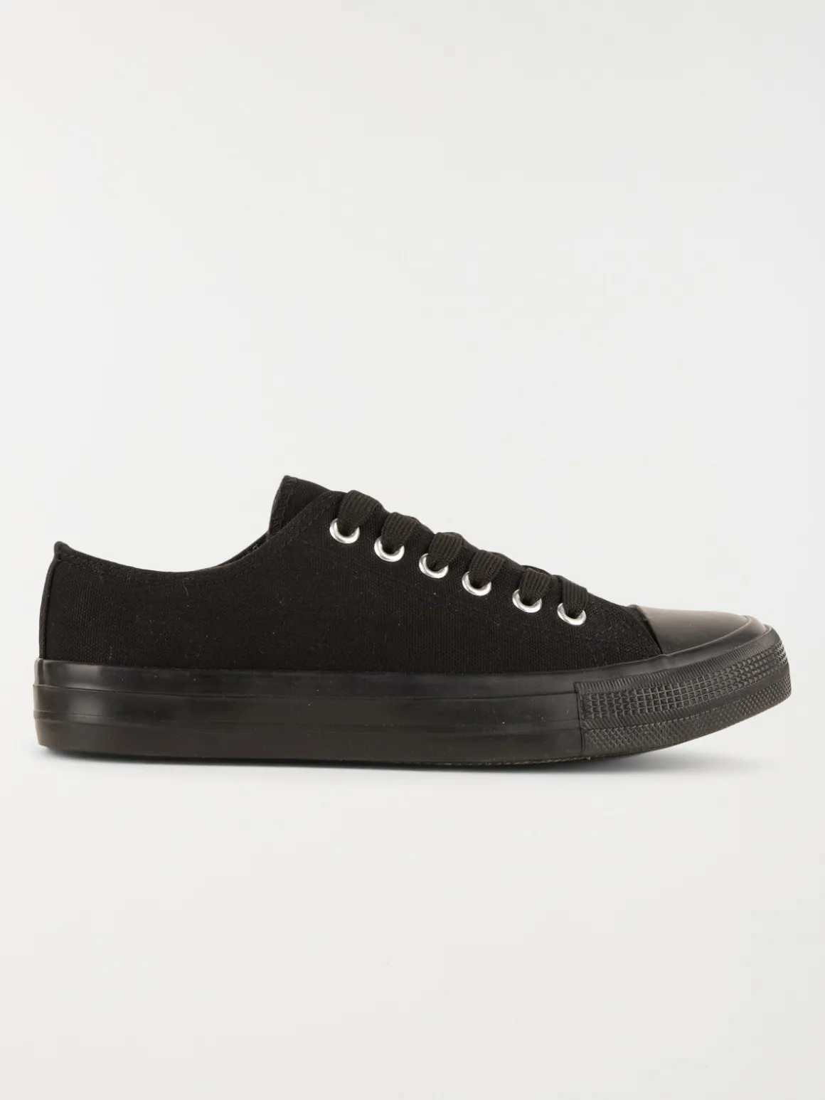 Baskets en toile noires femme (36-41)