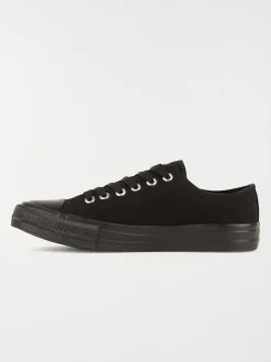 Baskets en toile noires femme (36-41)