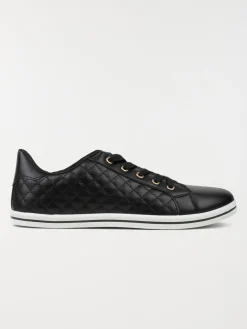 Baskets femme noires à lacet (36-41)