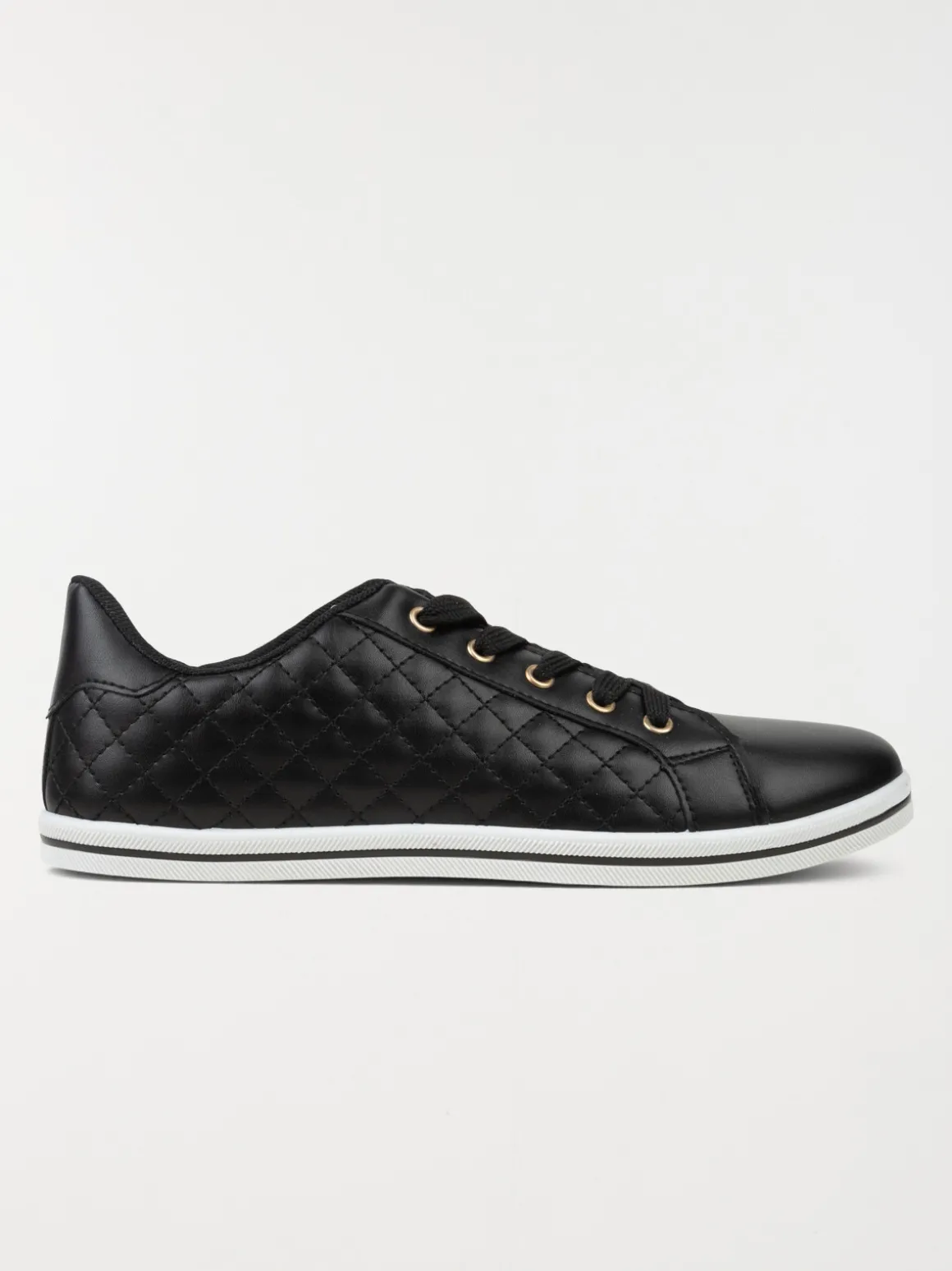 Baskets femme noires à lacet (36-41)