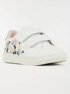 Baskets fleurs brodées fille (24-30)
