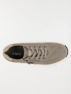Baskets lacet et zip homme gris (40-45)