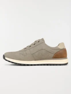 Baskets lacet et zip homme gris (40-45)