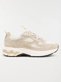 Baskets lacets femme beige (36-41)