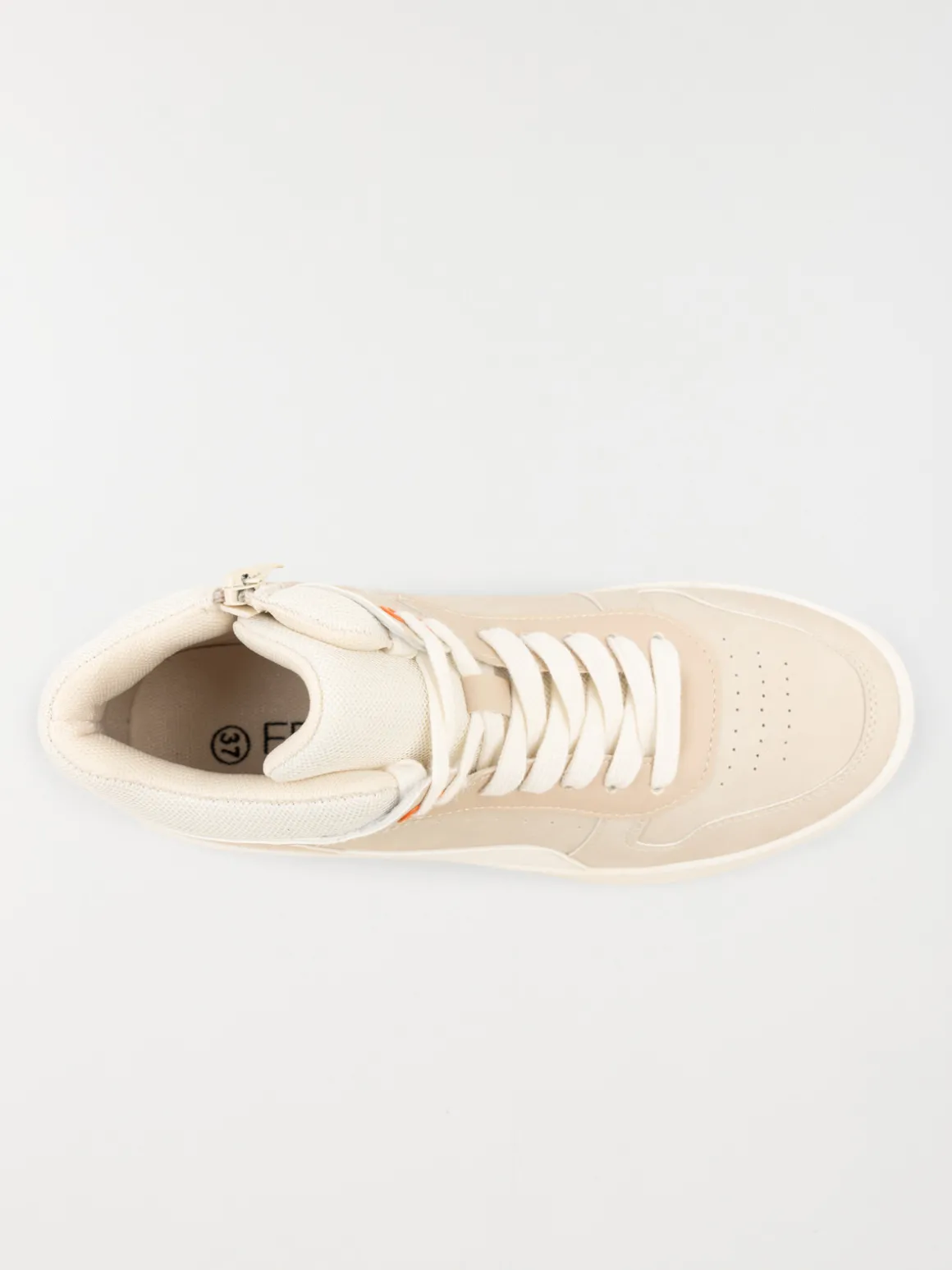 Baskets montantes femme beige (36-41)