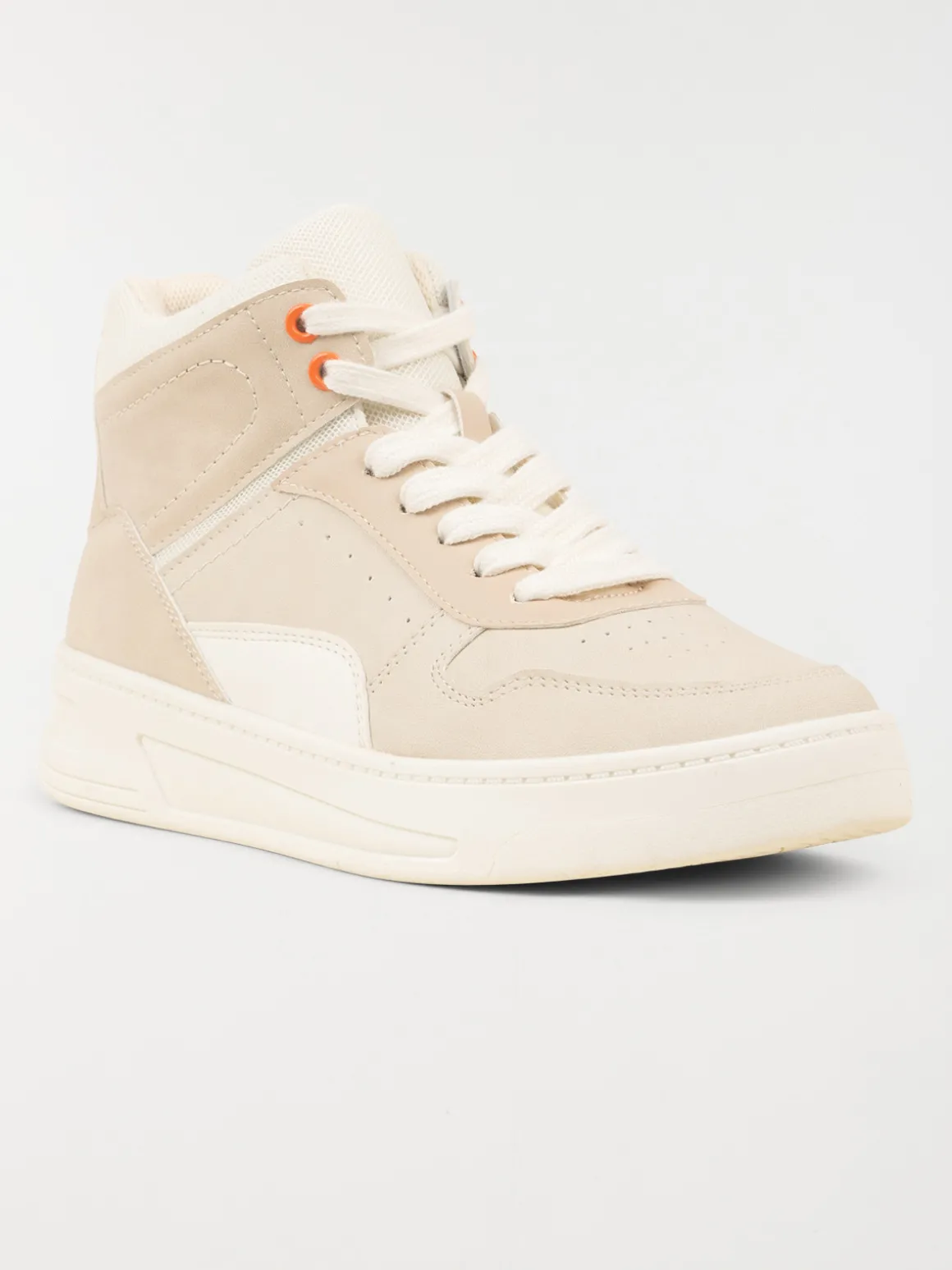 Baskets montantes femme beige (36-41)