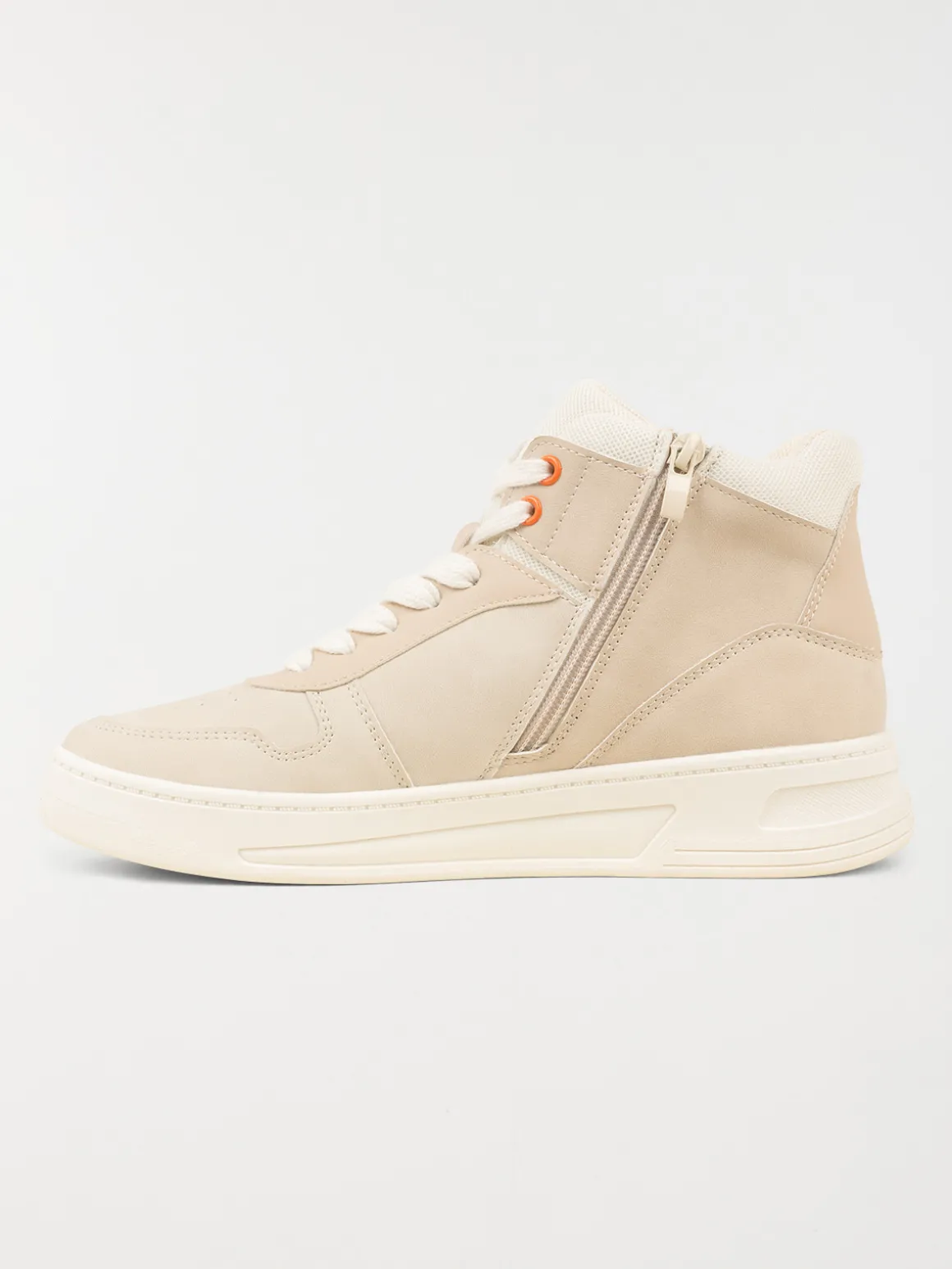 Baskets montantes femme beige (36-41)