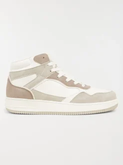 Baskets montantes femme beige (36-41)