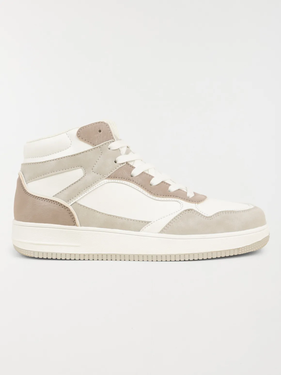 Baskets montantes femme beige (36-41)