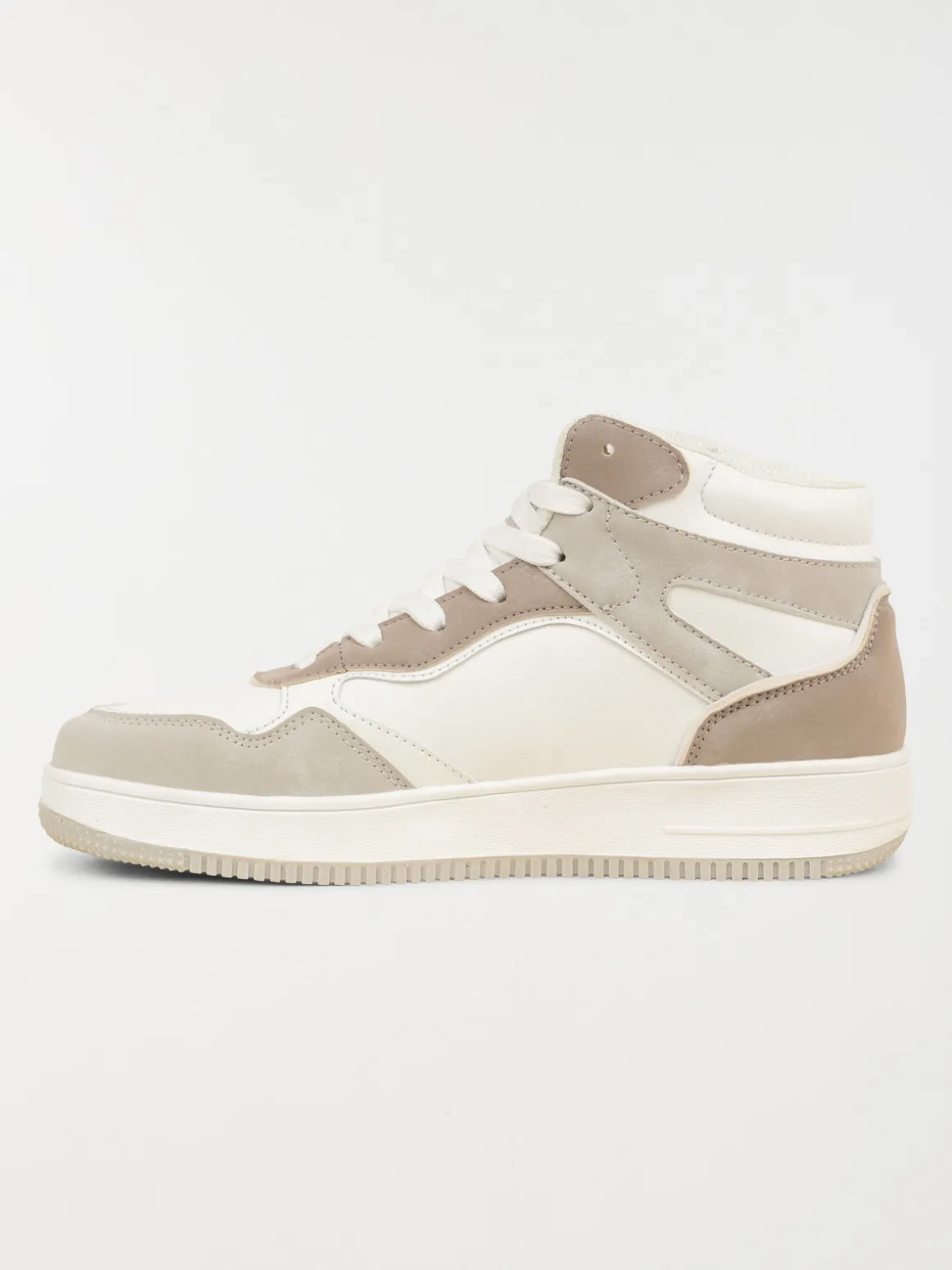 Baskets montantes femme beige (36-41)