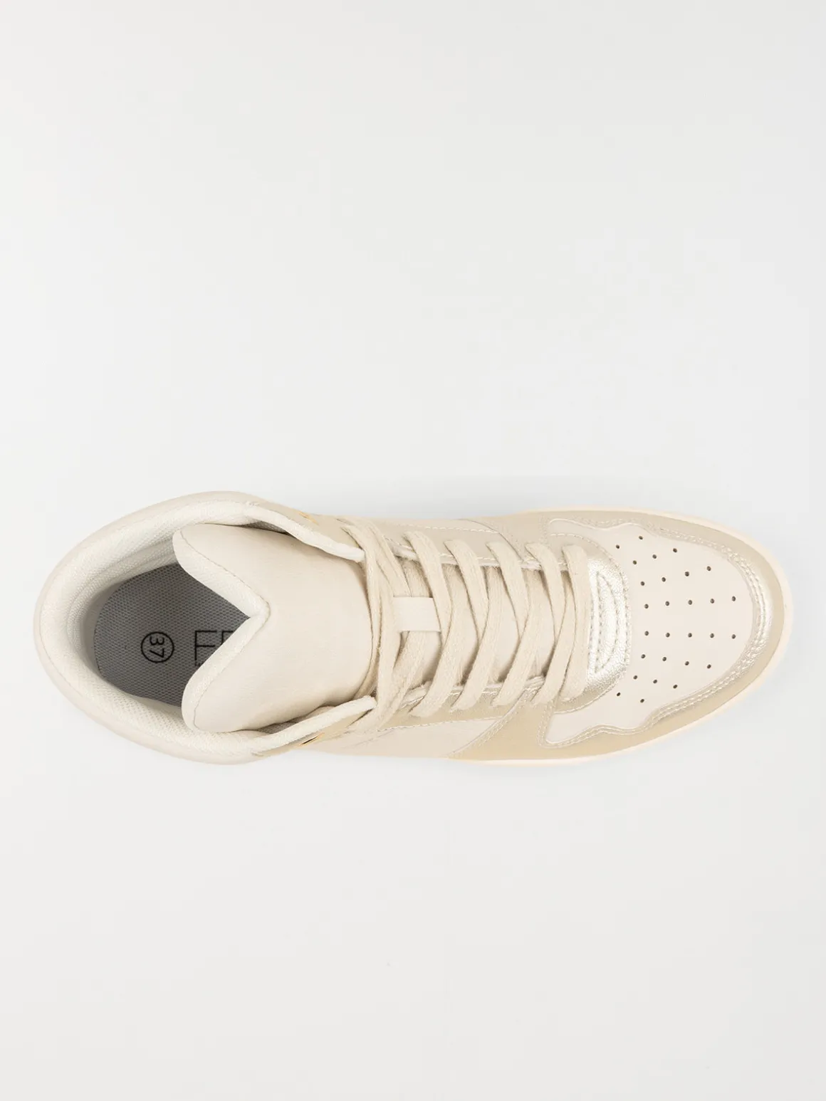 Baskets montantes femme blanc (36-41)