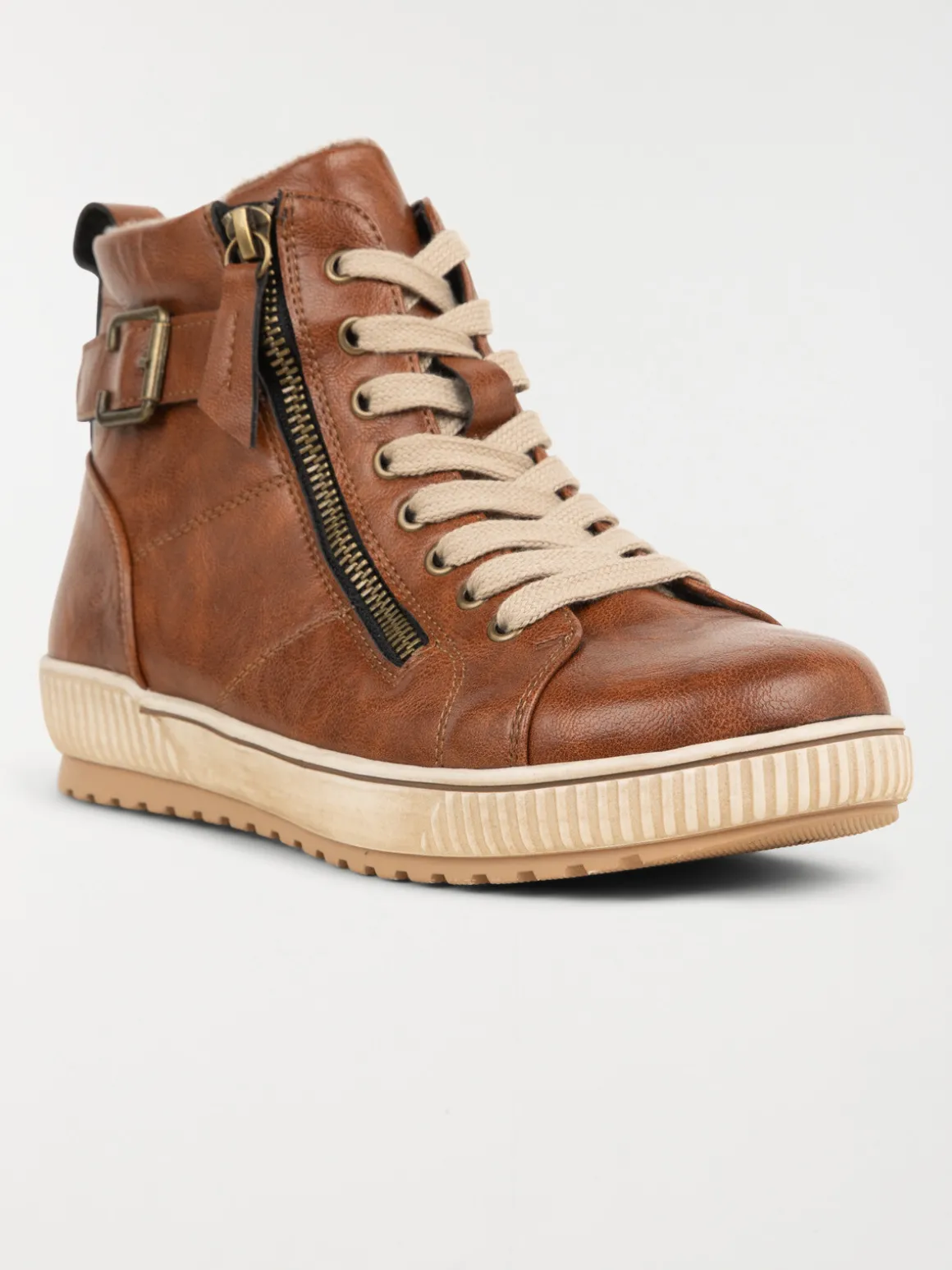 Baskets montantes zippées femme (36-41)