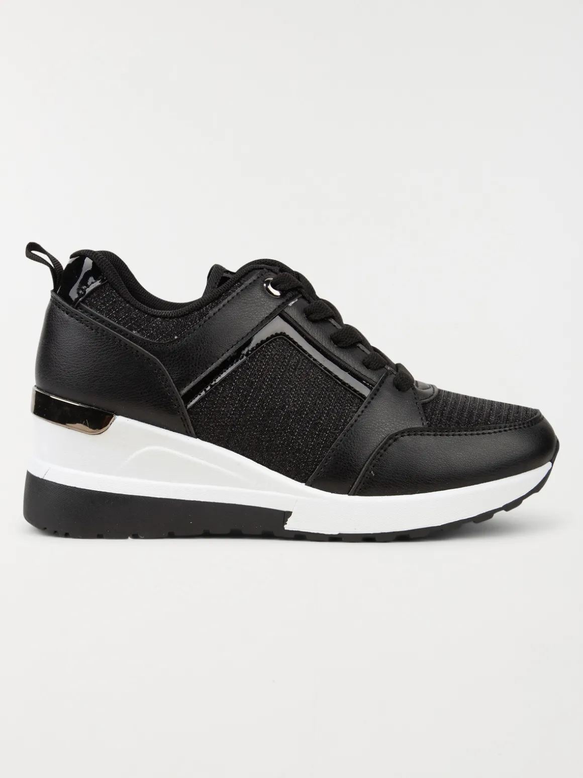 Baskets noires compensées femme (36-41)
