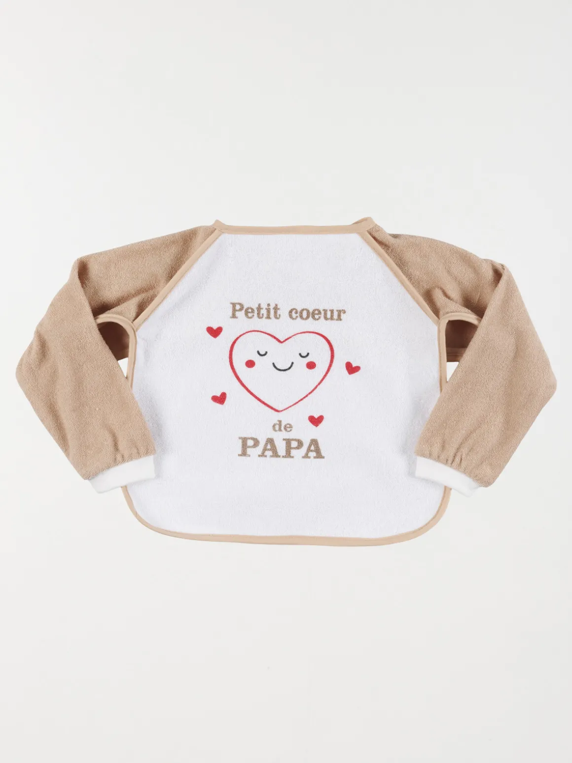 Bavoir petite coeur de bébé papa