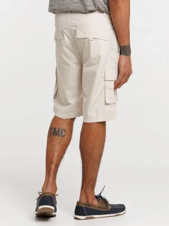 Bermuda beige clair multi-poches homme