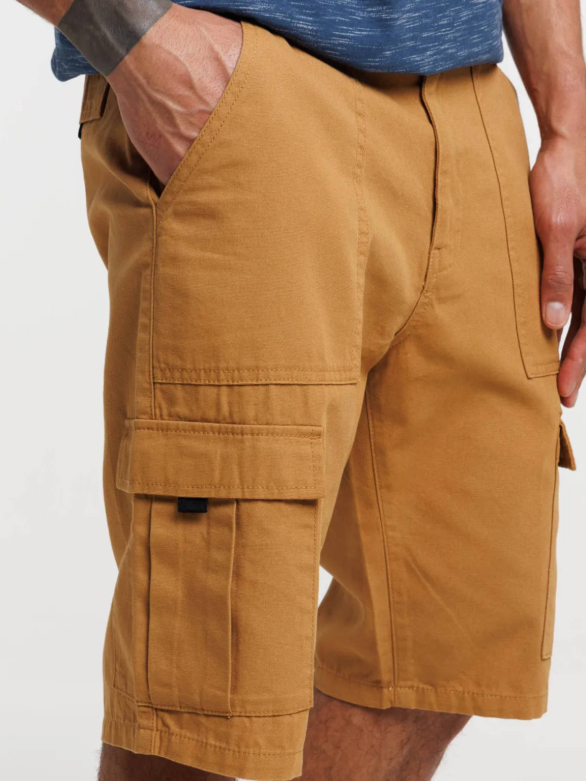 Bermuda cargo caramel homme
