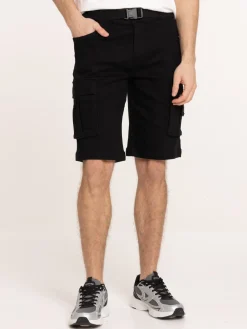 Bermuda cargo noir homme