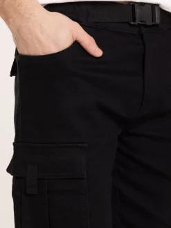 Bermuda cargo noir homme