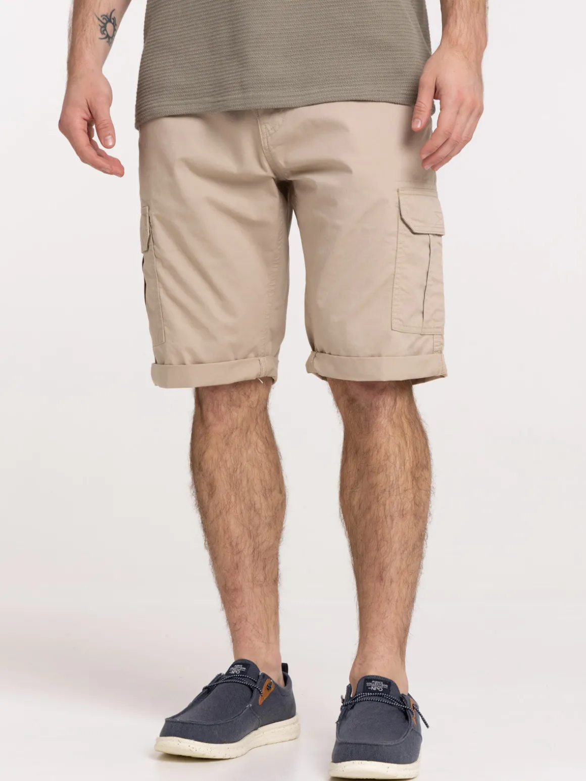 Bermuda cargo sable homme