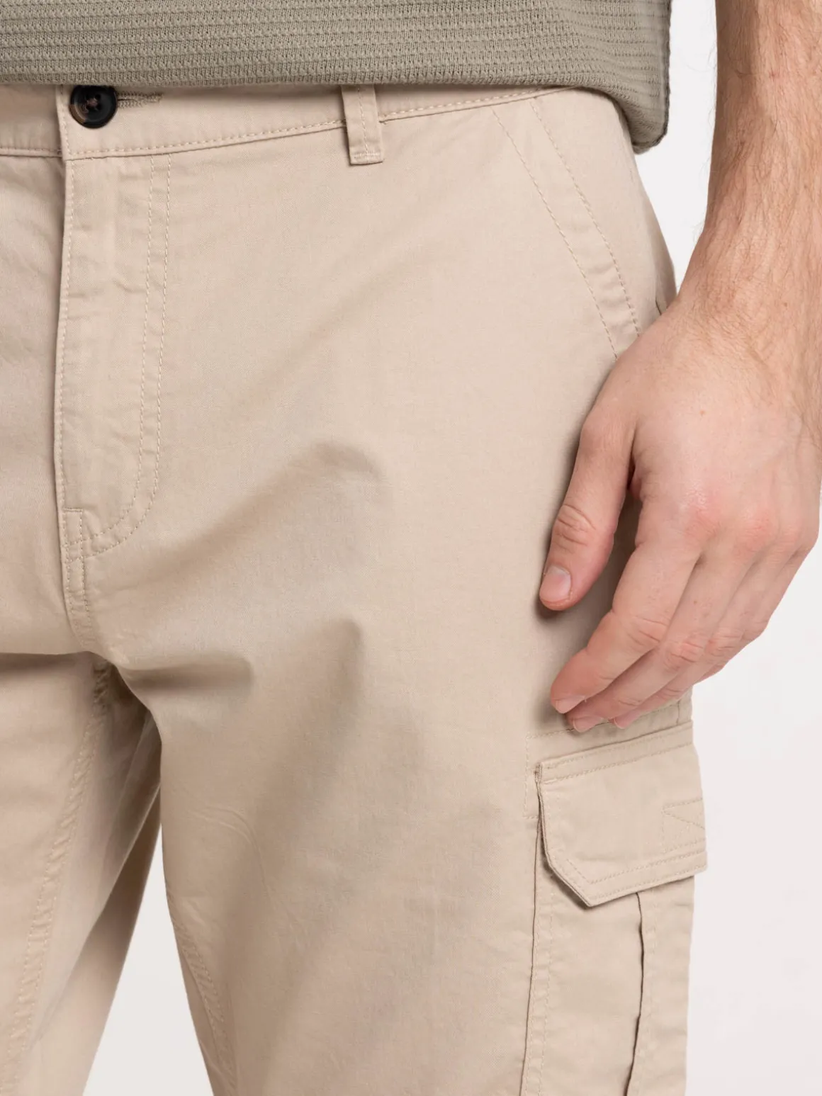 Bermuda cargo sable homme