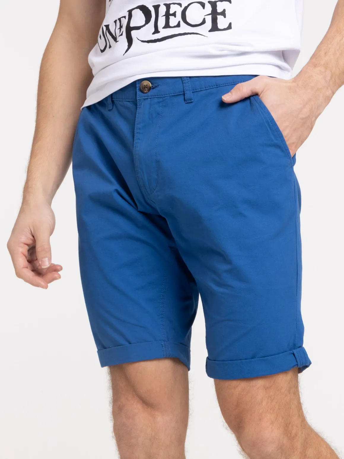 Bermuda coloris bleu franc homme