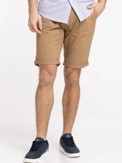 Bermuda coloris fauve homme