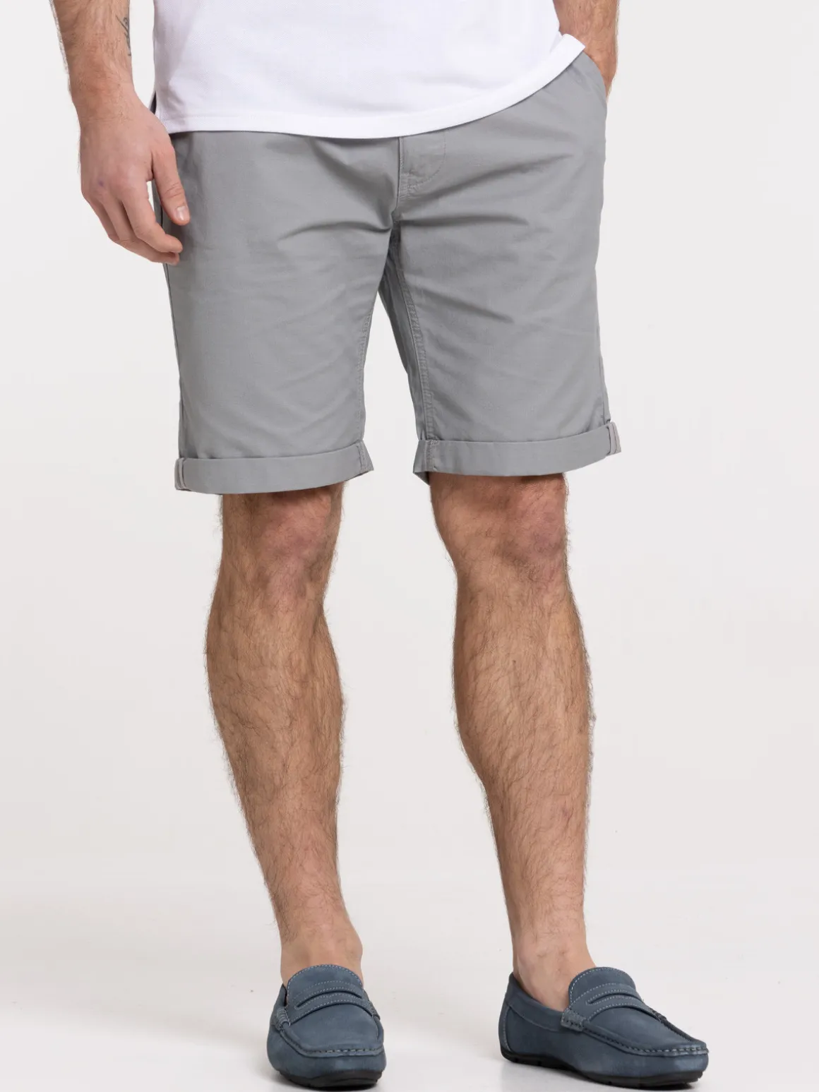 Bermuda coloris gris moyen homme