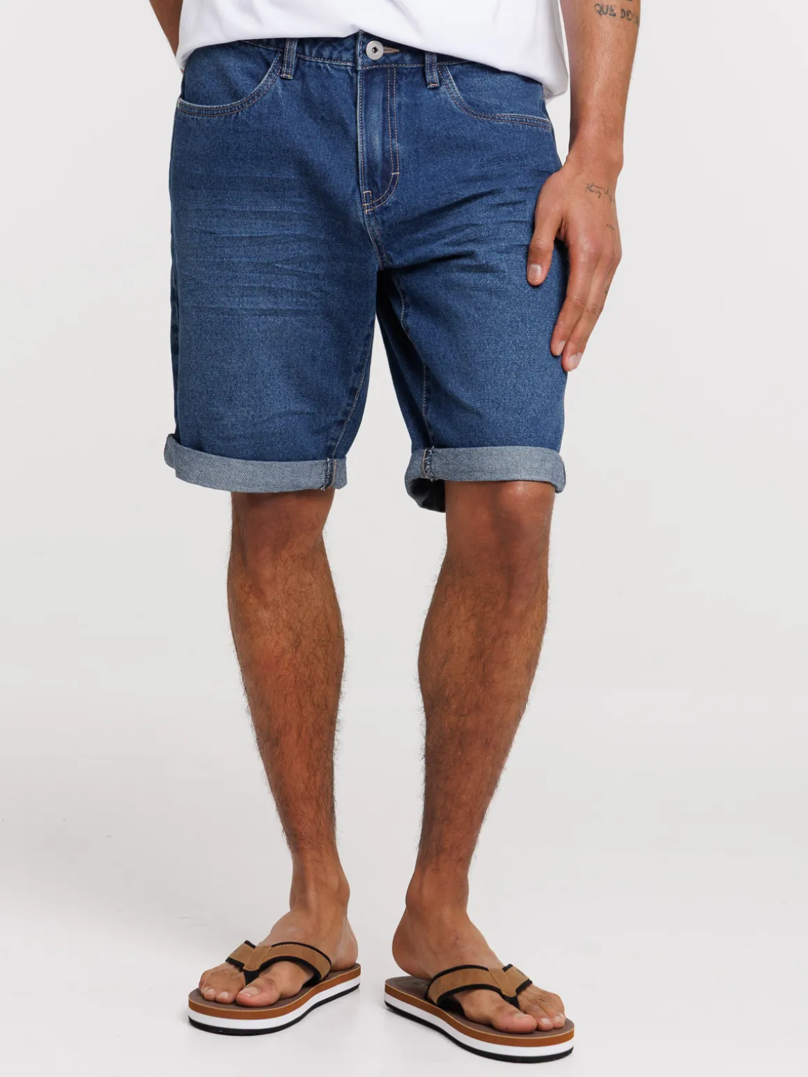Bermuda en jean brut homme