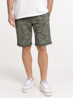 Bermuda imprimé olive homme