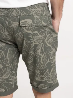 Bermuda imprimé olive homme