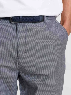 Bermuda rayé avec ceinture homme